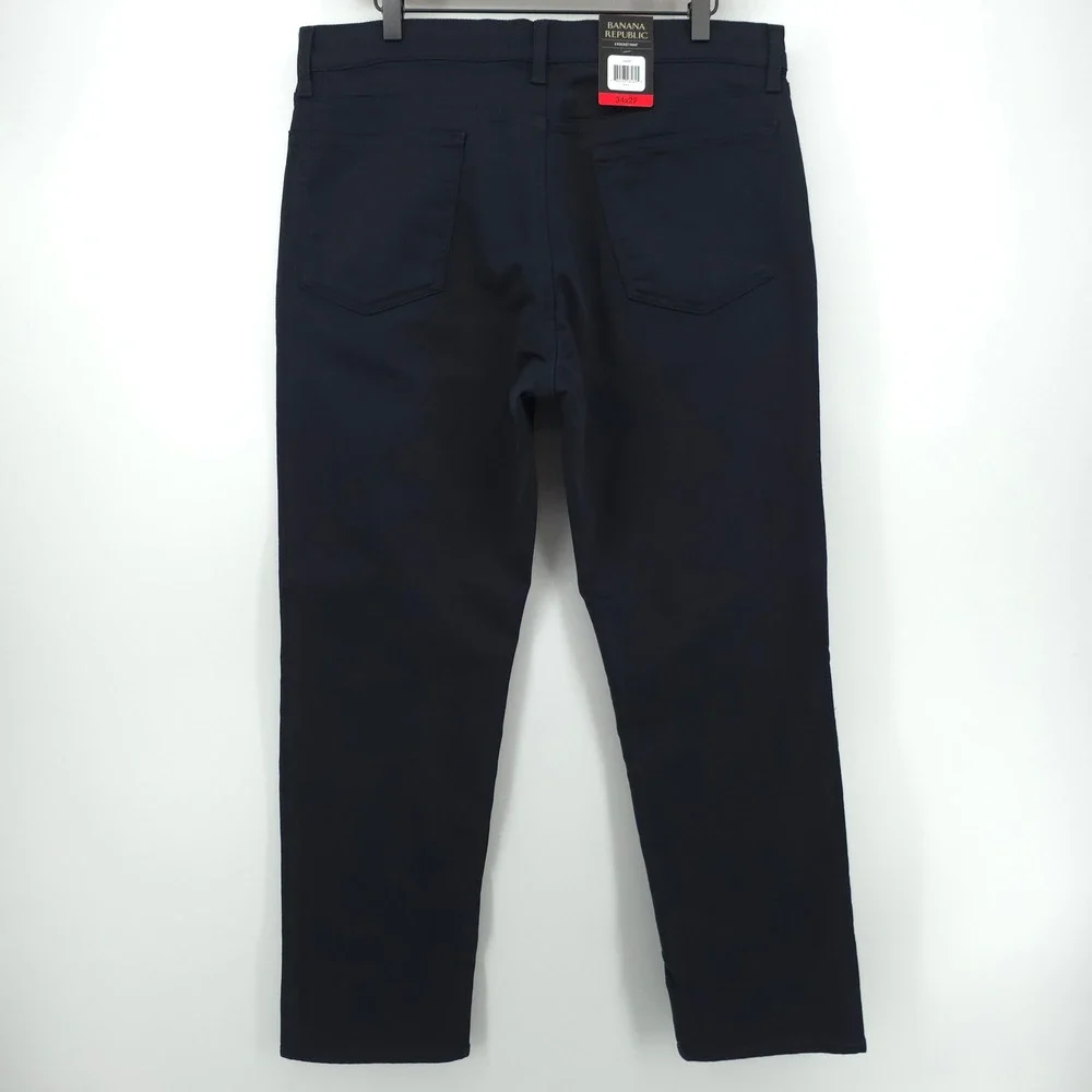 Banana Republic 5-Pocket Pant Mens Pants 34x29 Black Stretch Casual - NWT
